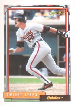 #705 Dwight Evans - Baltimore Orioles - 1992 O-Pee-Chee Baseball
