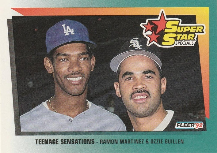 #706 Ramon Martinez / Ozzie Guillen - Los Angeles Dodgers / Chicago White Sox - 1992 Fleer Baseball