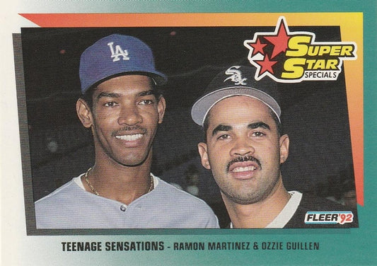 #706 Ramon Martinez / Ozzie Guillen - Los Angeles Dodgers / Chicago White Sox - 1992 Fleer Baseball