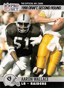 #706 Aaron Wallace - Los Angeles Raiders - 1990 Pro Set Football