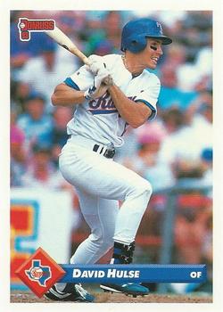 #706 David Hulse - Texas Rangers - 1993 Donruss Baseball