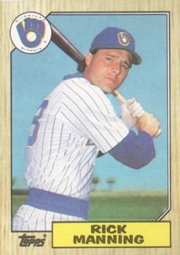#706 Rick Manning - Milwaukee Brewers - 1987 Topps Baseball
