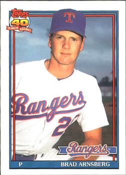 #706 Brad Arnsberg - Texas Rangers - 1991 O-Pee-Chee Baseball