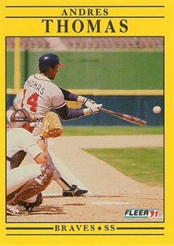 #706 Andres Thomas - Atlanta Braves - 1991 Fleer Baseball