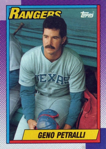 #706 Geno Petralli - Texas Rangers - 1990 Topps Baseball