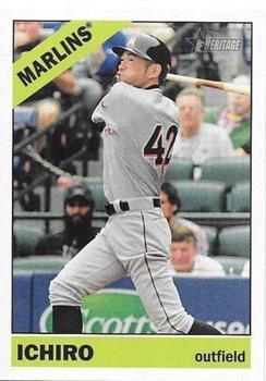 #706b Ichiro - Miami Marlins - 2015 Topps Heritage Baseball