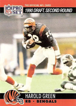 #707 Harold Green - Cincinnati Bengals - 1990 Pro Set Football