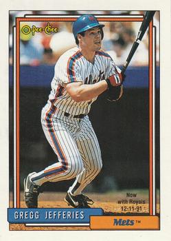 #707 Gregg Jefferies - Kansas City Royals - 1992 O-Pee-Chee Baseball