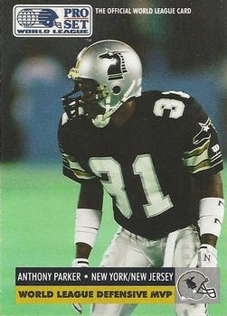 #707 Anthony Parker - NY NJ Knights - 1991 Pro Set Football