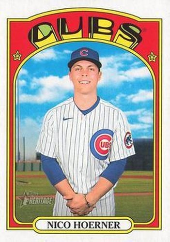 #707 Nico Hoerner - Chicago Cubs - 2021 Topps Heritage Baseball