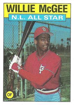 #707 Willie McGee - St. Louis Cardinals - 1986 Topps Baseball