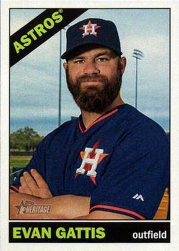 #707b Evan Gattis - Houston Astros - 2015 Topps Heritage Baseball