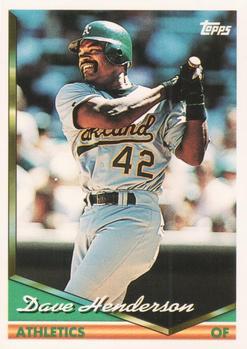 #708 Dave Henderson - Oakland Athletics - 1994 Topps Baseball