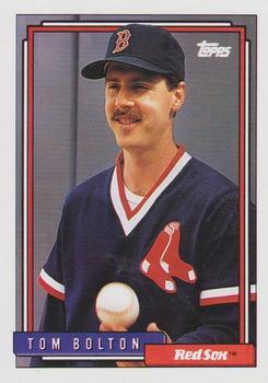 #708 Tom Bolton - Boston Red Sox - 1992 Topps Baseball
