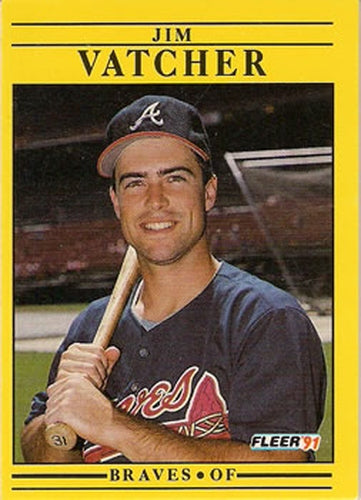 #708 Jim Vatcher - Atlanta Braves - 1991 Fleer Baseball