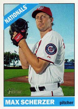 #708a Max Scherzer - Washington Nationals - 2015 Topps Heritage Baseball
