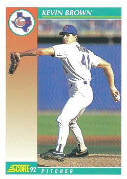 #709 Kevin Brown - Texas Rangers - 1992 Score Baseball