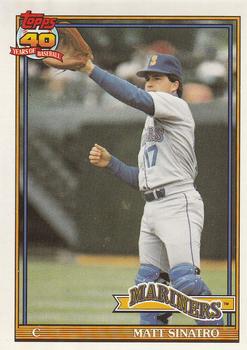 #709 Matt Sinatro - Seattle Mariners - 1991 O-Pee-Chee Baseball