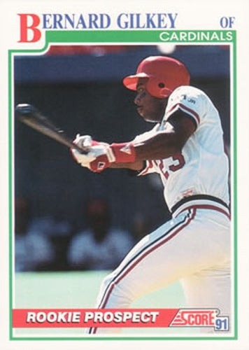 #709 Bernard Gilkey - St. Louis Cardinals - 1991 Score Baseball
