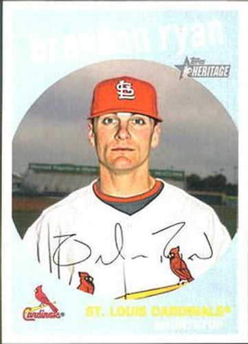 #709 Brendan Ryan - St. Louis Cardinals - 2008 Topps Heritage Baseball