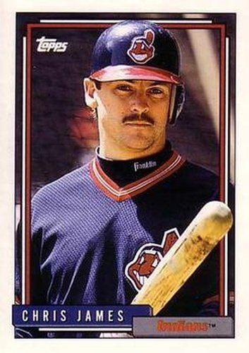 #709 Chris James - Cleveland Indians - 1992 Topps Baseball