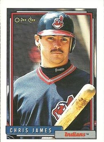 #709 Chris James - Cleveland Indians - 1992 O-Pee-Chee Baseball