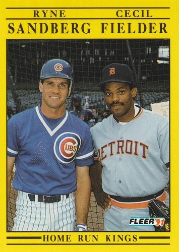 #709 Ryne Sandberg / Cecil Fielder - Chicago Cubs / Detroit Tigers - 1991 Fleer Baseball