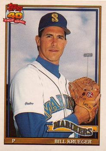 #70T Bill Krueger - Seattle Mariners - 1991 Topps Traded Baseball