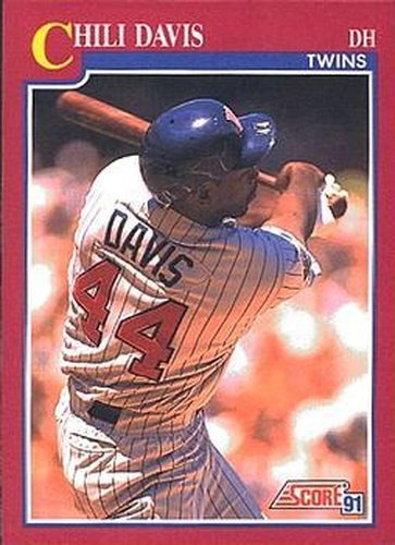 #70T Chili Davis - Minnesota Twins - 1991 Score Rookie & Traded Baseball