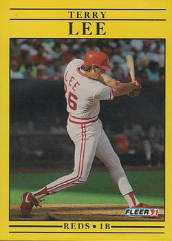 #70 Terry Lee - Cincinnati Reds - 1991 Fleer Baseball