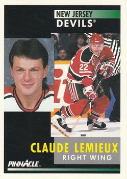 #70 Claude Lemieux - New Jersey Devils - 1991-92 Pinnacle Hockey