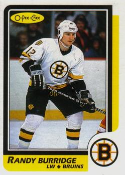 #70 Randy Burridge - Boston Bruins - 1986-87 O-Pee-Chee Hockey