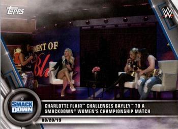 #70 Charlotte Flair Challenges Bayley to a SmackDown Women's Championship Match - 2020 Topps WWE Women's Division Wrestling