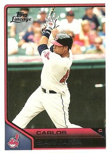 #70 Carlos Santana - Cleveland Indians - 2011 Topps Lineage Baseball