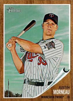 #70 Justin Morneau - Minnesota Twins - 2011 Topps Heritage Baseball