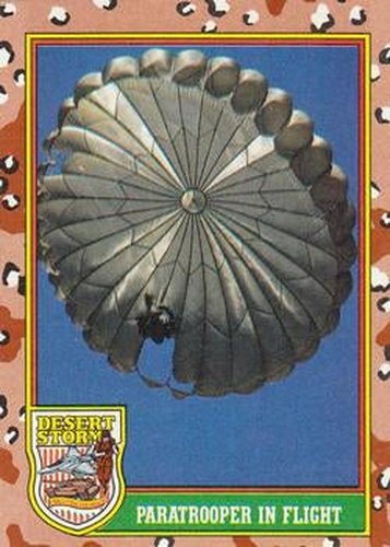#70 Paratrooper in Flight - 1991 Topps Desert Storm