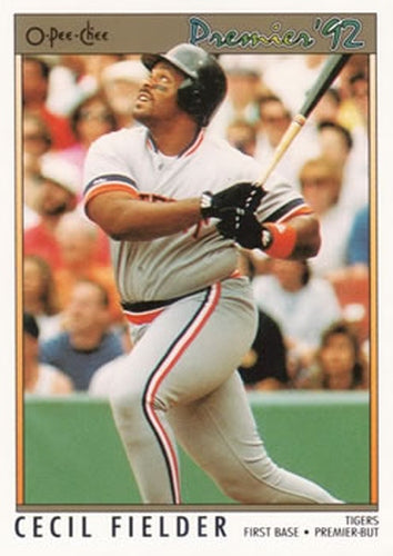 #70 Cecil Fielder - Detroit Tigers - 1992 O-Pee-Chee Premier Baseball