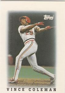 #70 Vince Coleman - St. Louis Cardinals - 1988 Topps Major League Leaders Minis Baseball