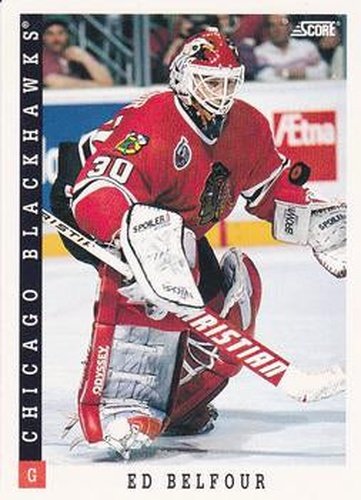 #70 Ed Belfour - Chicago Blackhawks - 1993-94 Score Canadian Hockey