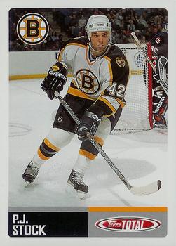 #70 P.J. Stock - Boston Bruins - 2002-03 Topps Total Hockey