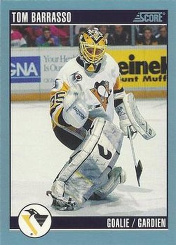 #70 Tom Barrasso - Pittsburgh Penguins - 1992-93 Score Canadian Hockey