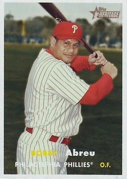#70 Bobby Abreu - Philadelphia Phillies - 2006 Topps Heritage Baseball