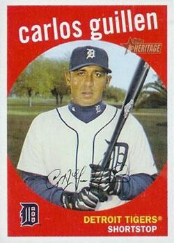 #70 Carlos Guillen - Detroit Tigers - 2008 Topps Heritage Baseball