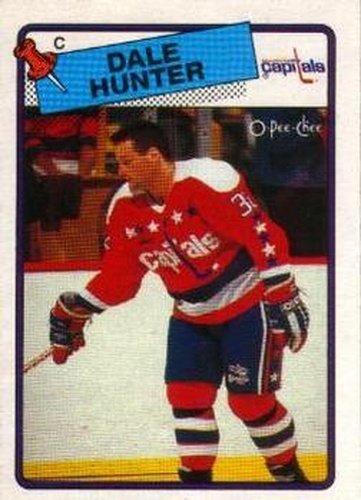 #70 Dale Hunter - Washington Capitals - 1988-89 O-Pee-Chee Hockey