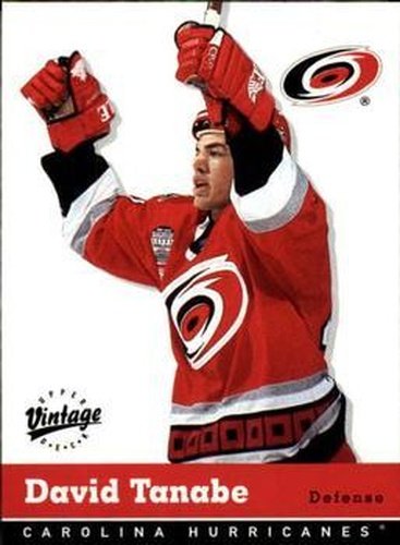 #70 David Tanabe - Carolina Hurricanes - 2000-01 Upper Deck Vintage Hockey