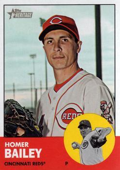 #70 Homer Bailey - Cincinnati Reds - 2012 Topps Heritage Baseball
