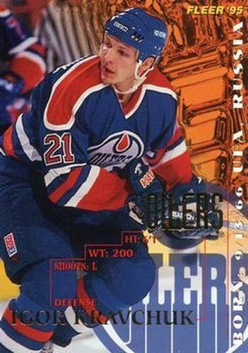 #70 Igor Kravchuk - Edmonton Oilers - 1994-95 Fleer Hockey