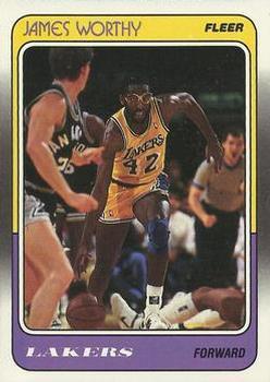 #70 James Worthy - Los Angeles Lakers - 1988-89 Fleer Basketball