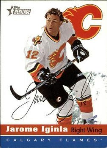 #70 Jarome Iginla - Calgary Flames - 2000-01 Topps Heritage Hockey