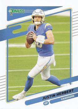 #70 Justin Herbert - Los Angeles Chargers - 2021 Donruss Football